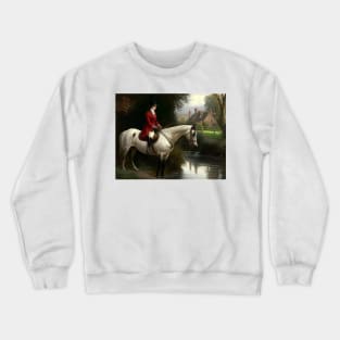 Vintage Horse Riding Oil Painting Crewneck Sweatshirt